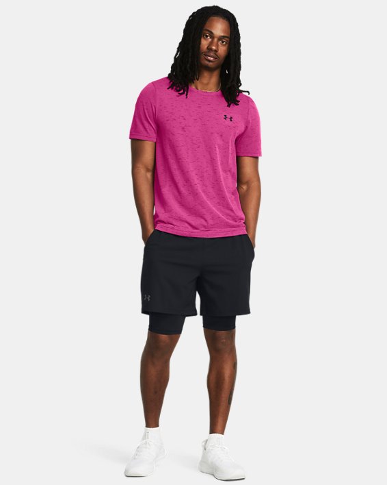 Men's UA Vanish Seamless Short Sleeve, Pink, pdpMainDesktop image number 2